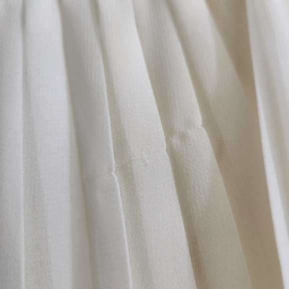 Sabine White Black Accordian Pleats Maxi Skirt XS - Picture 5 of 8